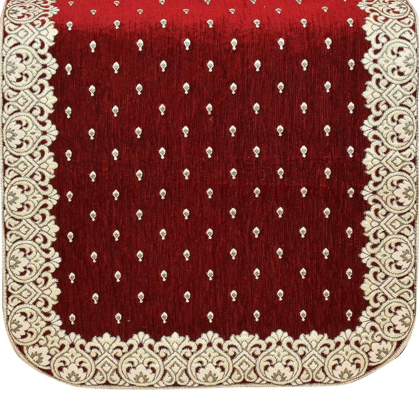 Dazzling DECOR Velvet Sofa Cover Set of 5 Seater - Premium Sofa Covers 3 Seater and 2 Seater Full Cover Set for Couch Seat - Heavy Fabric Sofa Slip Protector with Back Covers, 2801_Maroon