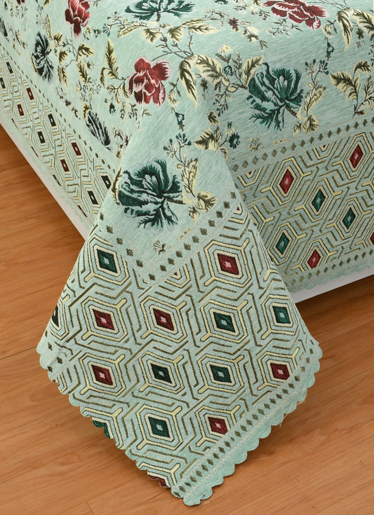 jayvaam Luxury Velvet Bedsheet – King Size Luxury Bed Sheet – Ultra Soft, Cozy & Warm Bedding for Bedroom – Hypoallergenic & Elegant Velvet Texture (NAZRANA Pista, Velvet Bedsheet)