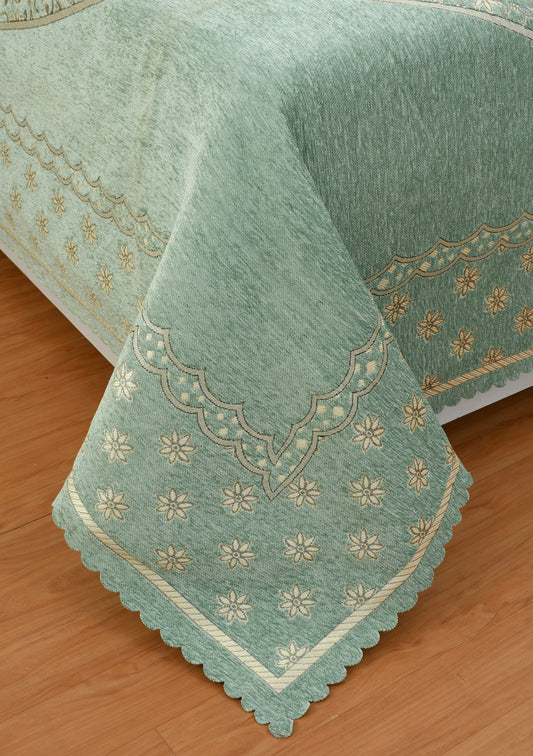 Jayvaam Luxury Velvet Bedsheet – King Size Luxury Bed Sheet – Ultra Soft, Cozy & Warm Bedding for Bedroom – Hypoallergenic & Elegant Velvet Texture (Crystal 01 Pista 100X100, Velvet Bedsheet)