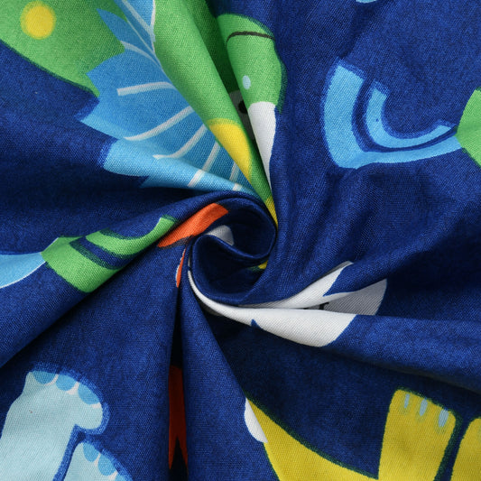 Single bed kids cartoon printed cotton bedsheet