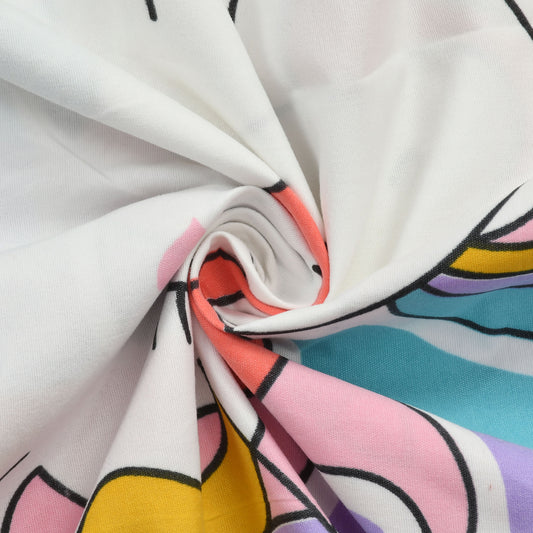 Single bed kids cartoon printed cotton bedsheet