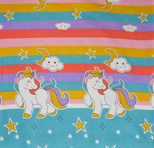 Single bed kids cartoon printed cotton bedsheet and comforter set