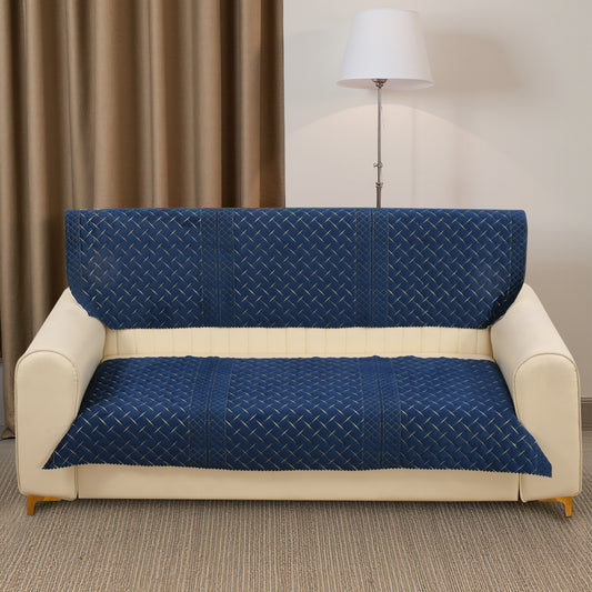 Crosscheck Navy Sofa cover