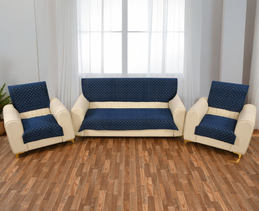 Crosscheck Navy Sofa cover