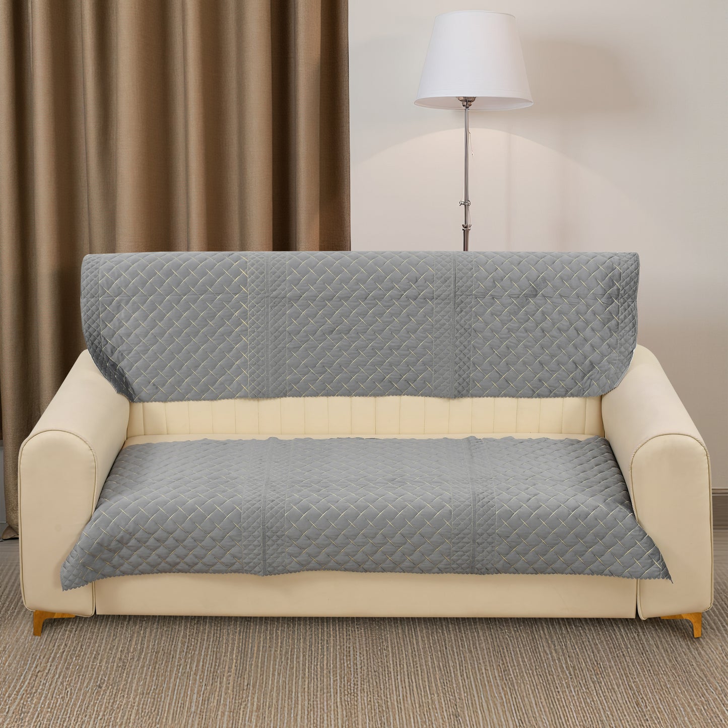 Crosscheck Grey Sofa Cover