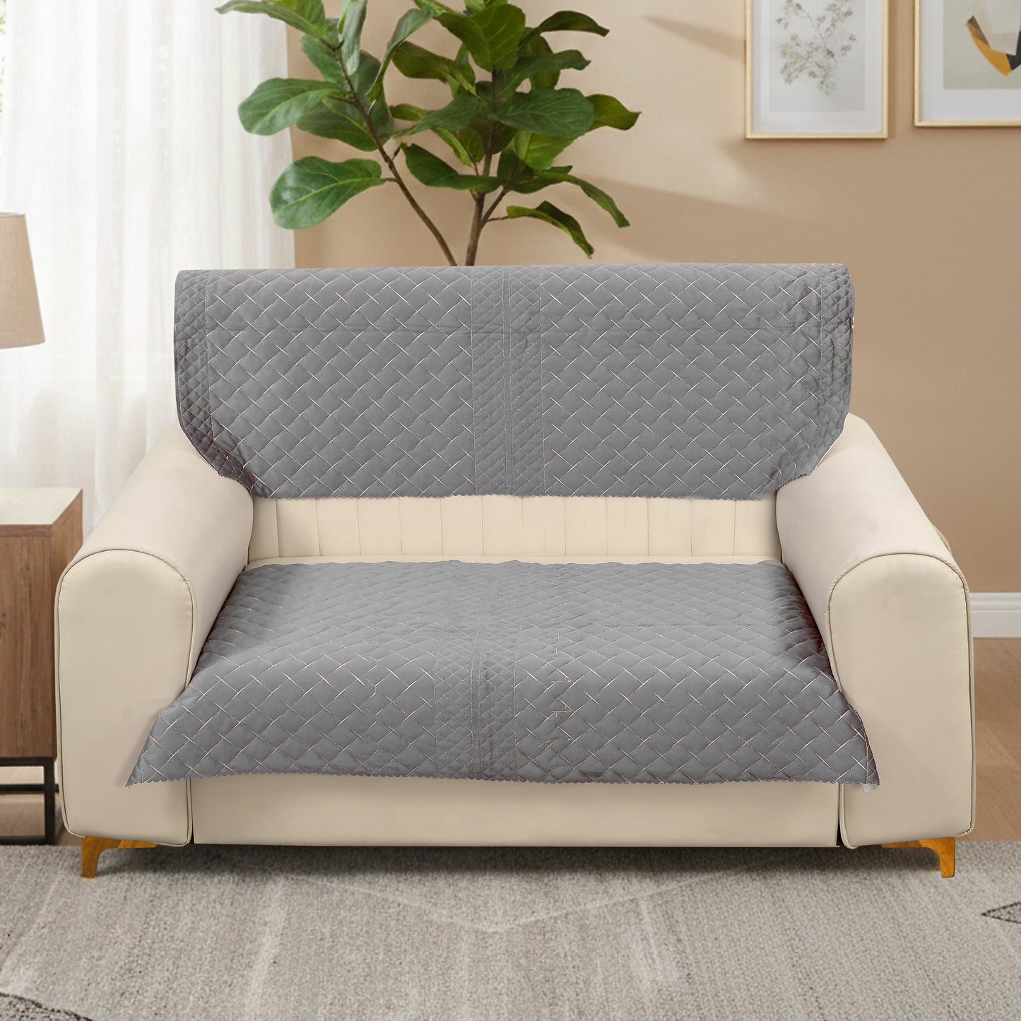 Crosscheck Grey Sofa Cover