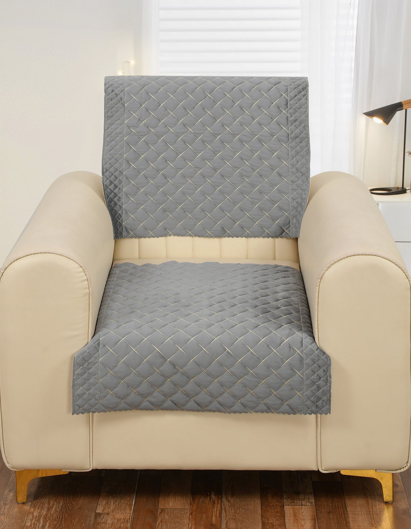 Crosscheck Grey Sofa Cover