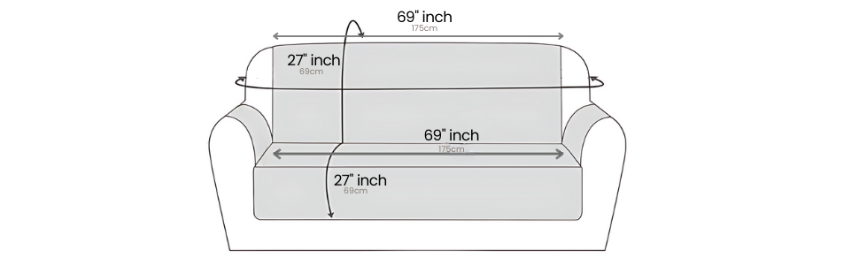 Crosscheck sky sofa cover